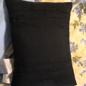 Black throw pillow